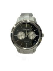 画像：ソーラー腕時計/アナログ/BLK/SLV/8725-S122155