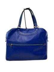 画像：LISBON PAVE SMILLI/トートバッグ/レザー/BLU/角スレ有