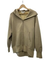 画像：WIDE FULLZIP HOODIE/ジップパーカー/コットン/ベージュ
