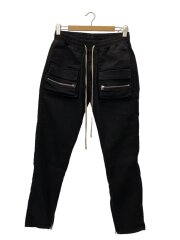 画像：FLAP POCKET ZIP CARGO PANTS/カーゴパンツ/XL/コットン/BLK