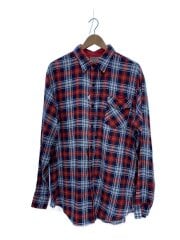 画像：80s/ドミニカ製/長袖シャツ/XL/コットン/RED/チェック//