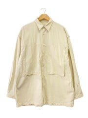 画像：長袖シャツ/M/コットン/BEG/63-11-811035