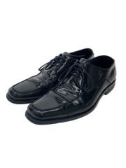 画像：Uチップ/スクエアトゥ/弱履きジワ有/ドレスシューズ/24.5cm/BLK/レザー/3807//