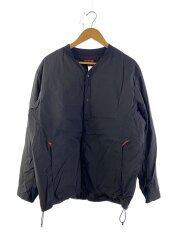 画像：ダウンジャケット/L/ポリエステル/BLK/無地/ノーカラーソフトダウンカーディガン/使用感有