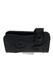 画像：長財布/レザー/BLK/メンズ