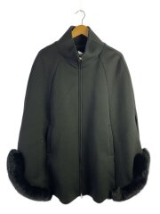 画像：ブルゾン/38/ポリエステル/BLK/無地/402168/ポンチョ