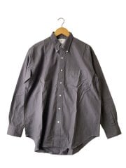 画像：長袖シャツ/1/コットン/GRY/無地/GM203-50081//