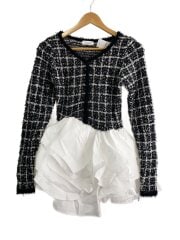 画像：長袖ワンピース/FREE/ポリエステル/WHT/総柄/112534022