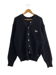 画像：カーディガン(厚手)/L/コットン/BLK/WDS-O-CLCS-25-Q3-KN-06//