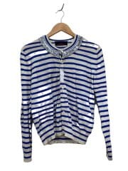 画像：14AW/カーディガン(薄手)/--/ウール/BLU/ボーダー/TO-N202