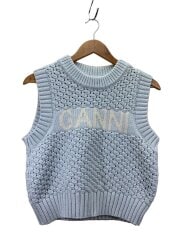 画像：25ss/Textured Cotton Pointelle Vest//M/コットン/BLU/K2348