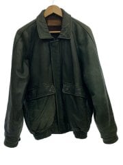 画像：レザージャケット・ブルゾン/M/レザー/GRN