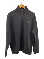 画像：スウェット/ハーフジップ/L/--/BLK/無地