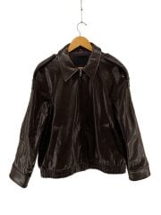 画像：シングルライダースジャケット/S/フェイクレザー/BRW/無地/4391/759/717