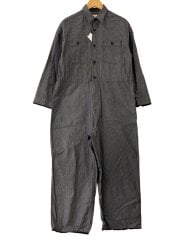 画像：25ss/ブラックシャンブレーステンシルオールインワン/コットン/GRY/13-170159-791//