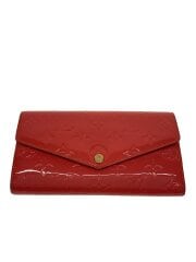 画像：ポルト・フォイユ・サラ_モノグラム・ヴェルニ/牛革/PNK/レディース