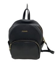 画像：リュック/フェイクレザー/BLK/無地