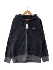 画像：ジップパーカー/L/コットン/GRY