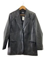 画像：テーラードジャケット/XL/フェイクレザー/BLK/1255/723/800