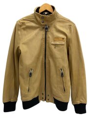 画像：レザージャケット・ブルゾン/S/羊革/BEG