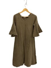 画像：長袖ワンピース/0/コットン/KHK