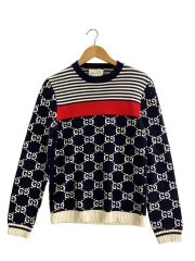 画像：ニット・セーター(厚手)/XS/コットン/NVY/総柄//