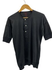 画像：HENLEY NECK SHORT SLEEVE/カットソー/42/コットン/BLK