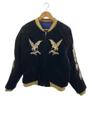 画像：ALASKA/スカジャン/L/ベロア/BLK/TT10496