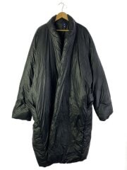 画像：long round jacket/ダウンジャケット/L/ナイロン/BLK/471522-00-1