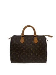 画像：1)スピーディ30_モノグラム・キャンバス/PVC/BRW