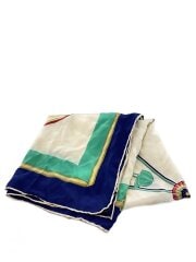 画像：スカーフ/シルク/総柄/レディース/シミ有/ジョッキー