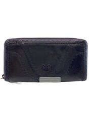 画像：長財布/レザー/BLK/無地/メンズ