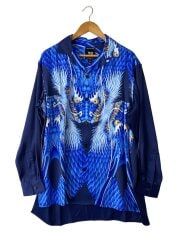 画像：BLUE SATIN GRAPHIC SHIRT/XS/ポリエステル/BLU/総柄/KX3804