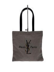 画像：ハンドバッグ/キャンバス/GRY/無地