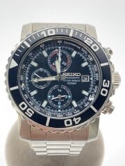 画像：腕時計/アナログ/ステンレス/BLK/SLV/ーー/7t62 0cv0