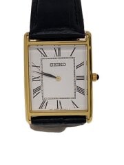 画像：腕時計/アナログ/レザー/WHT/BLK/SS/4N30-00G0