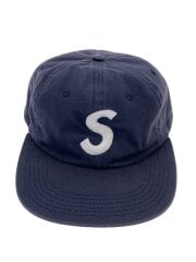 画像：S logo 6-panel/キャップ/--/NVY/メンズ/内側汚れ有/使用感有