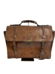 画像：ブリーフケース/レザー/BRW/無地