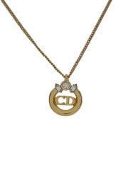 画像：ストーン/ロゴ/ネックレス/--/GLD/トップ有/レディース