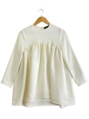 画像：長袖ブラウス/ギャザー/38/ポリエステル/WHT/YCB-622-315