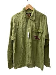 画像：長袖シャツ/M/レーヨン/GRN