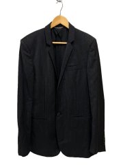 画像：17AW 1B ストライプテーラードジャケット/48/ウール/GRY/500462