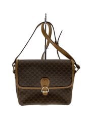 画像：ショルダーバッグ/レザー/BRW/総柄