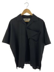 画像：オープンカラーシャツ/半袖シャツ/2/ナイロン/BLK