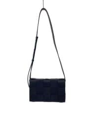 画像：カセット/マキシイントレチャート/クロスボディバッグ ショルダーバッグ/レザー/BLK/無地
