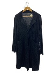 画像：GOTHIC SKULL LACEジャカード総柄ロングジャケット/FREE/レーヨン/BLK/総柄