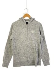 画像：ジップパーカー/M/コットン/GRY/無地