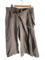 画像：ボトム/変形パンツ/サロペット/1/リネン/GRY/ストライプ/YD-P66-361