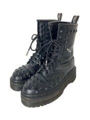 画像：レースアップブーツ/スタッズ/10ホール/UK3/BLK/レザー/1490 STUD