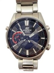 画像：ソーラー腕時計_EDIFICE/デジアナ/ステンレス/BLK/SLV/SS